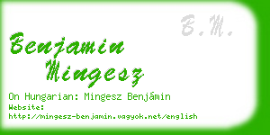 benjamin mingesz business card